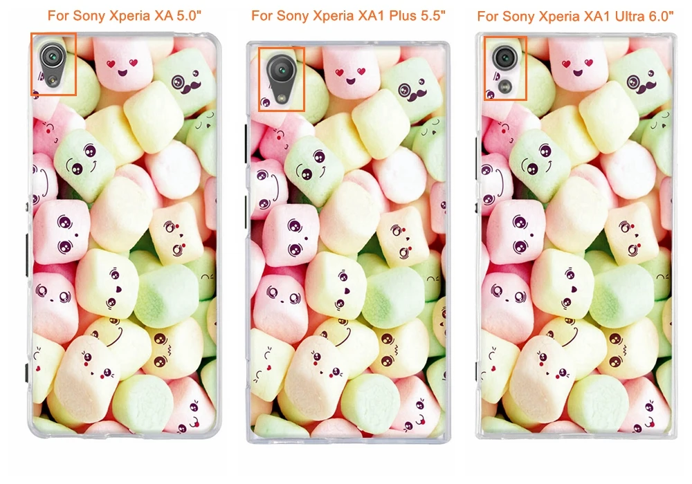 Для Sony Xperia XA XA1 Plus Ультра чехол Мягкий Силиконовый ТПУ сумки милый для F3111 F3112 чехлы