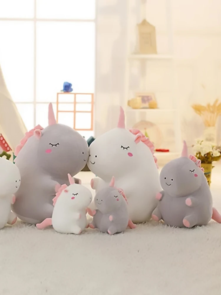 25cm unicorn plush toy fat unicorn doll cute animal stuffed soft pillow baby kids toys for girl birthday christmas gift