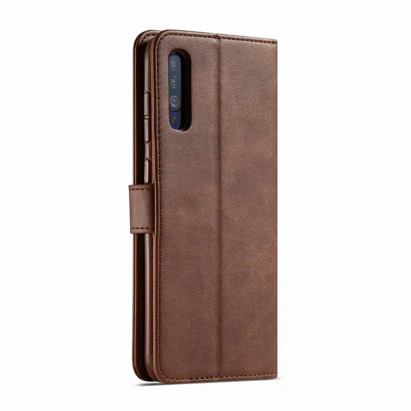 Чехол-книжка с откидной крышкой для Samsung Galaxy A70 кожаный чехол-бумажник отделением