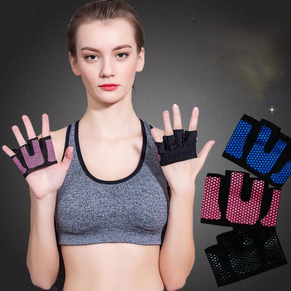 

women's gloves Fitness half-finger non-slip barbell sports unisex weightlifting yoga four-finger gloves
