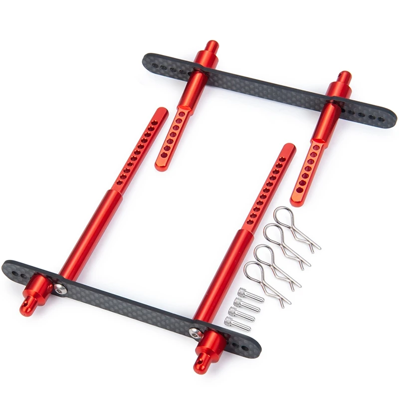 

1 Set Metal Tie Rod Linkage Skid Plate Link Mounts & 1 Set RC Car Metal Front Rear Car Shell Column Body Post