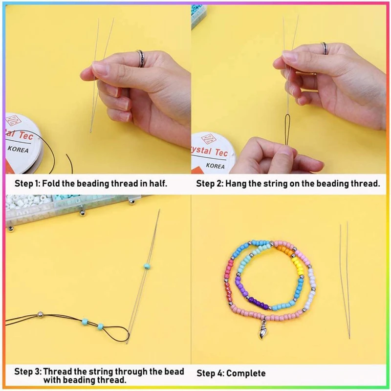 

Jewelry Making Kit Beads for Bracelets,Small Glass Seed Beads and Alphabet Letter Beads for Friendship Bracelet