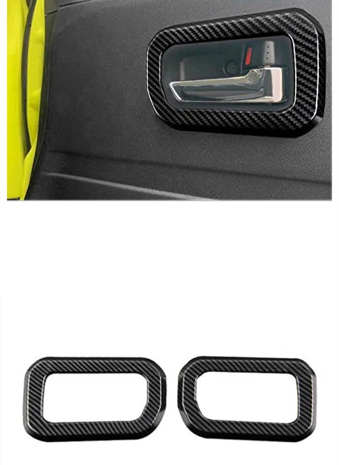 

Jimny Carbon fiber Inner Door Handle Cover, Car Door Handle Decorative Covers For Jimny 2019-2020 JB74 JB64
