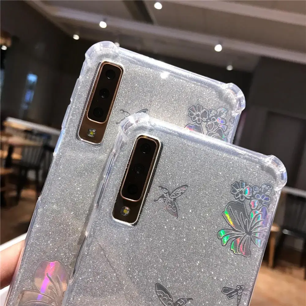 Защитный блестящий чехол Buterfly Rose Flower для Sony Xperia XZ4 XZ3 XZ2 XZ1 XZ X Z5 мягкий из ТПУ XA3 Ultra XA2
