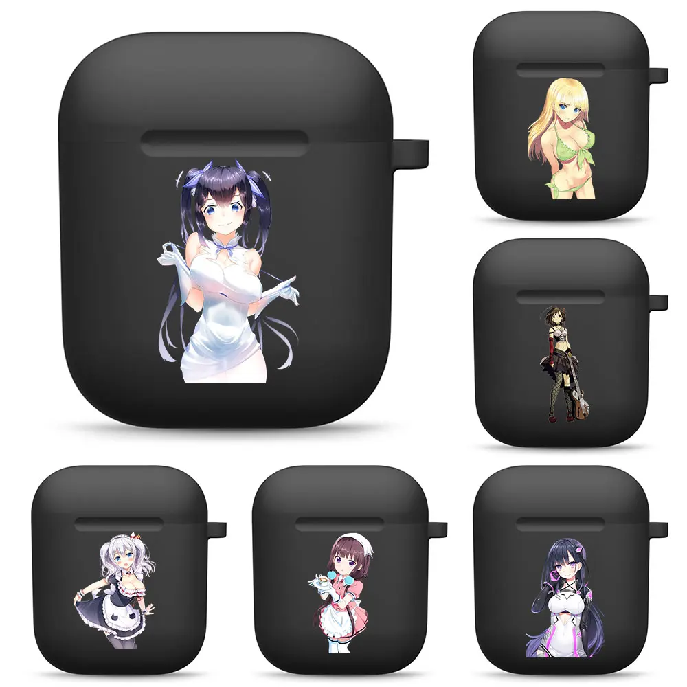 

Черный силиконовый чехол для наушников для Airpods 1, 2, подходит для Apple Airpods 2, 1, беспроводной аксессуар