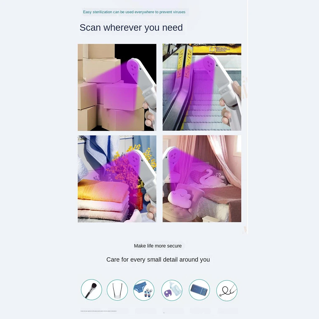 Портативный портативный УФ стерилизатор лампа USB мини UVC ультрафиолетовая