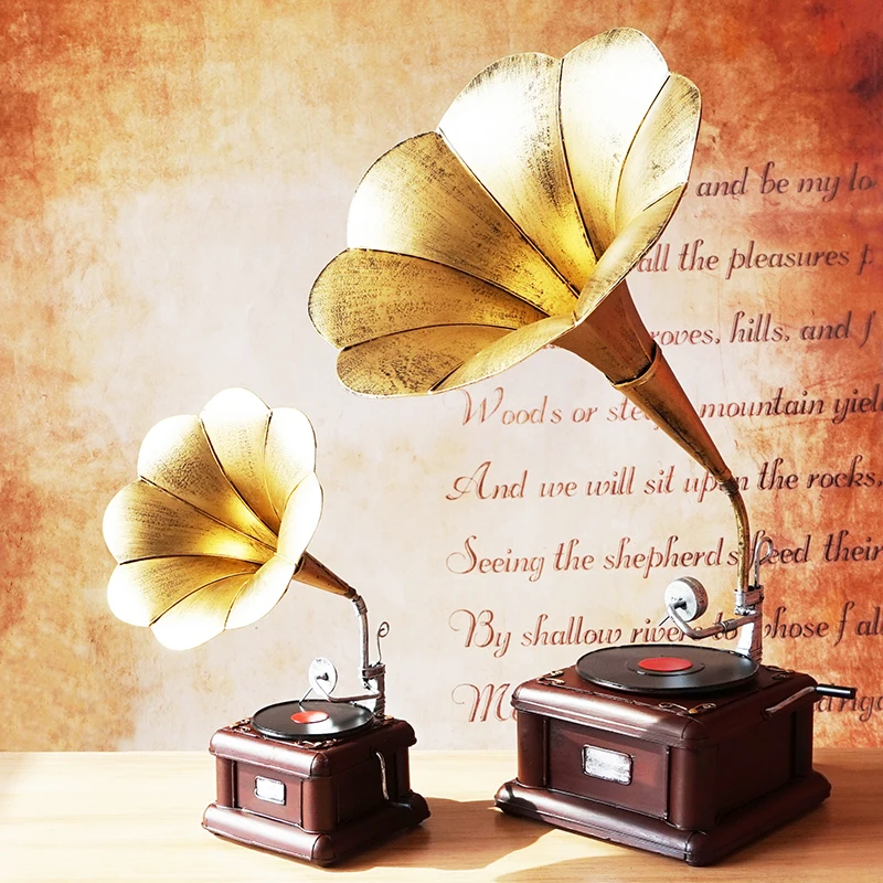 Ретро аксессуары для украшения дома Современная Гостиная граммофон радио