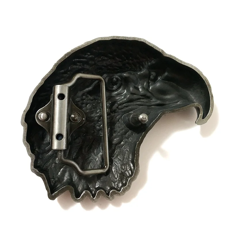 Фирменная мужская металлическая пряжка для ремня с объемной головой орла в стиле