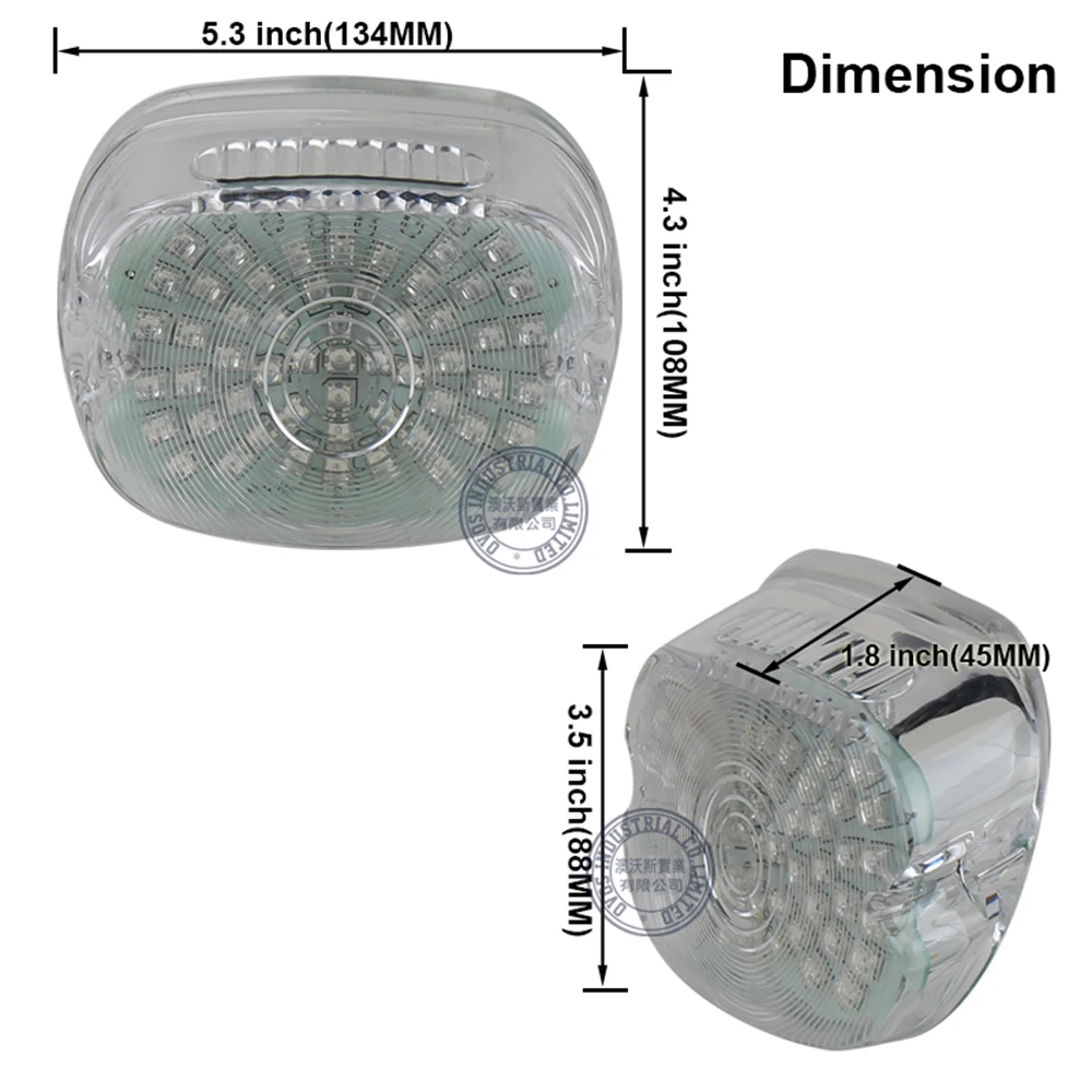Светодиодная задняя фара Прозрачная с тормозным сигналом поворота для Harley Sportster