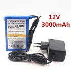 100% DC 12V 3000mAh Li-Ion DC12300 супер перезаряжаемый аккумулятор с разъемом для камеры видеонаблюдения батареи батарея