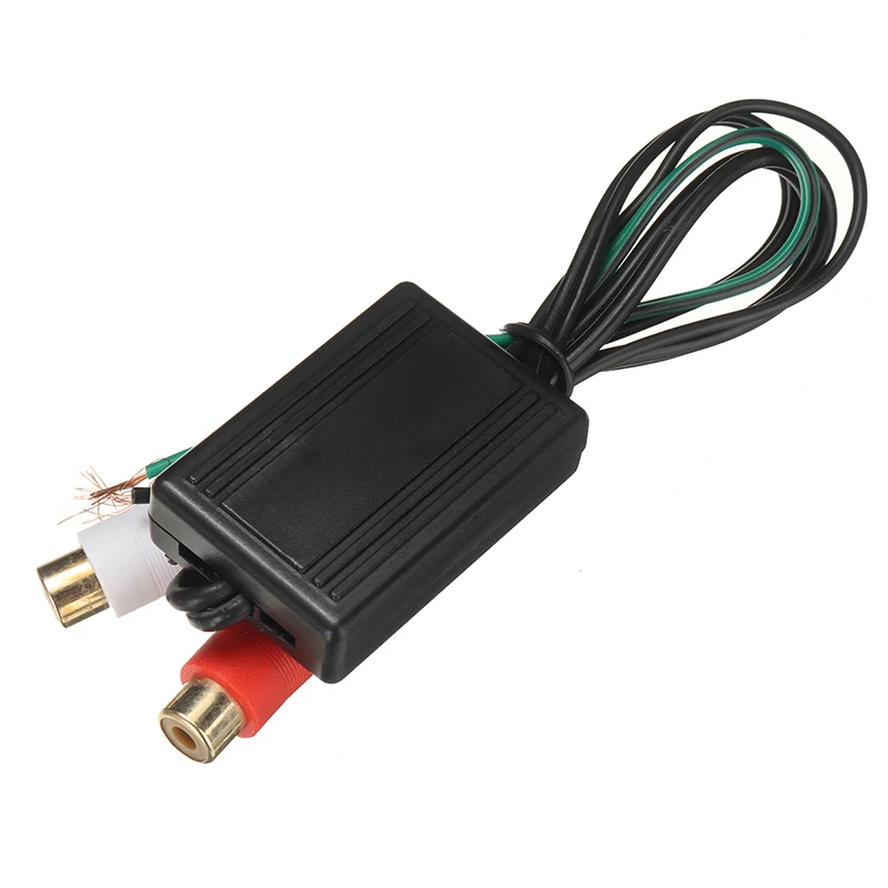 

1pcs DC 12V Car Speaker to 2 RCA Line Output Converter High to Low Level Amplifier Converter Electronics Accessories
