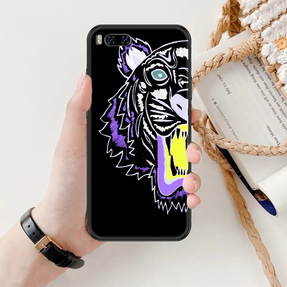 

Fashion Tiger brand Luxury Phone case For Xiaomi Mi Max Note 3 A2 A3 8 9 9T 10 Lite Pro Ultra black pretty bumper art Etui
