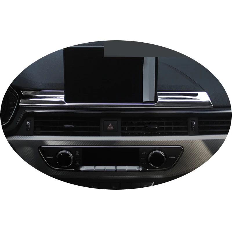 Car Styling Auto Accessories For Audi A4 B9 Center Console Navigation Panel Decorative Cover Trim Stainless Steel Sticker 2017 | Автомобили