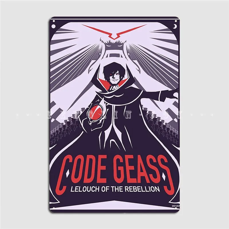 

Код Geass металлический знак Настенный декор паб винтажный жестяной плакат