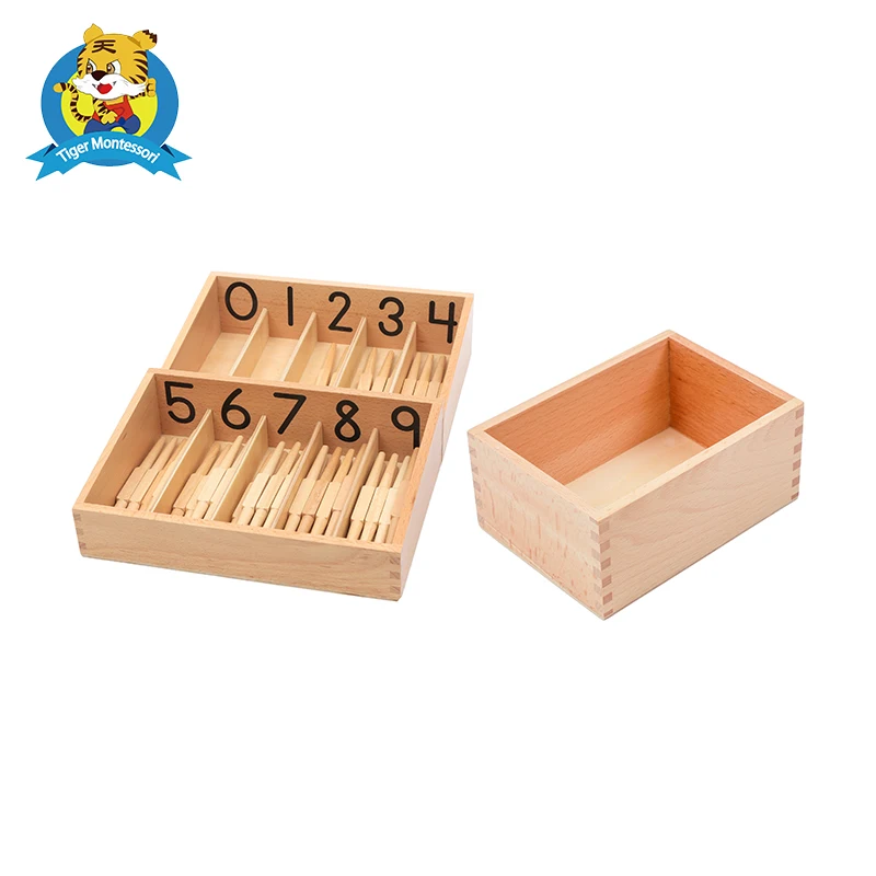 

montessori Spindle Box With 45 Spindles toy