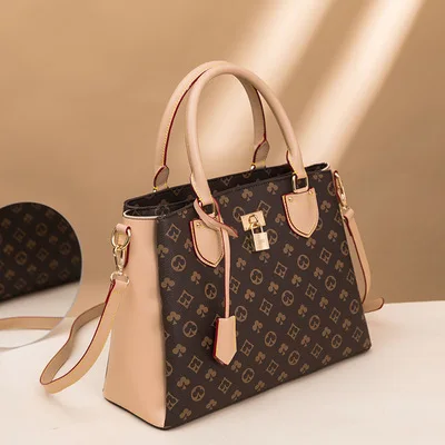 

Женская сумка, новинка 2021, сумка-тоут, модная кожаная сумка на плечо, прошитая Женская высококлассная сумка, роскошная дизайнерская сумка-ме...