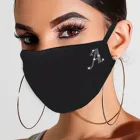 Маска для лица с рисунком, модная женская маска для рта, хлопковые черные маски, моющиеся маски для рта