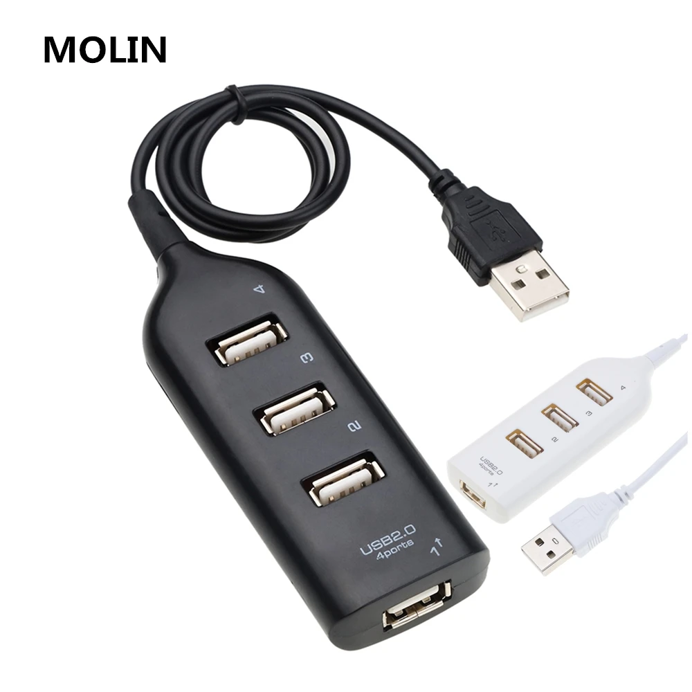 Высокоскоростной мини концентратор USB 2 0 с 4 портами адаптер для ПК ноутбука