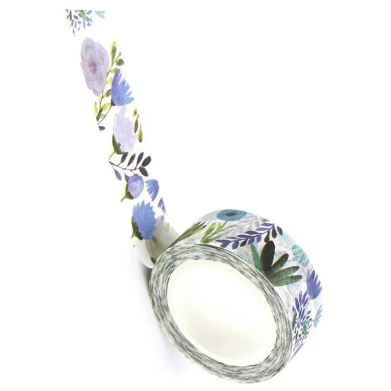 2 шт 1 5 см широкие пышные цветы Васи Лента Клейкая Сделай Сам Скрапбукинг наклейка