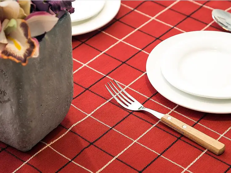 Высококачественная клетчатая скатерть в американском стиле жаккардовая