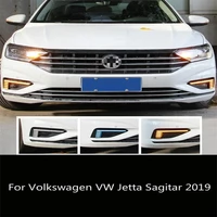 1 pair dynamic yellow turn signal relay 12v car drl lamp led daytime running light for volkswagen vw jetta sagitar 2019