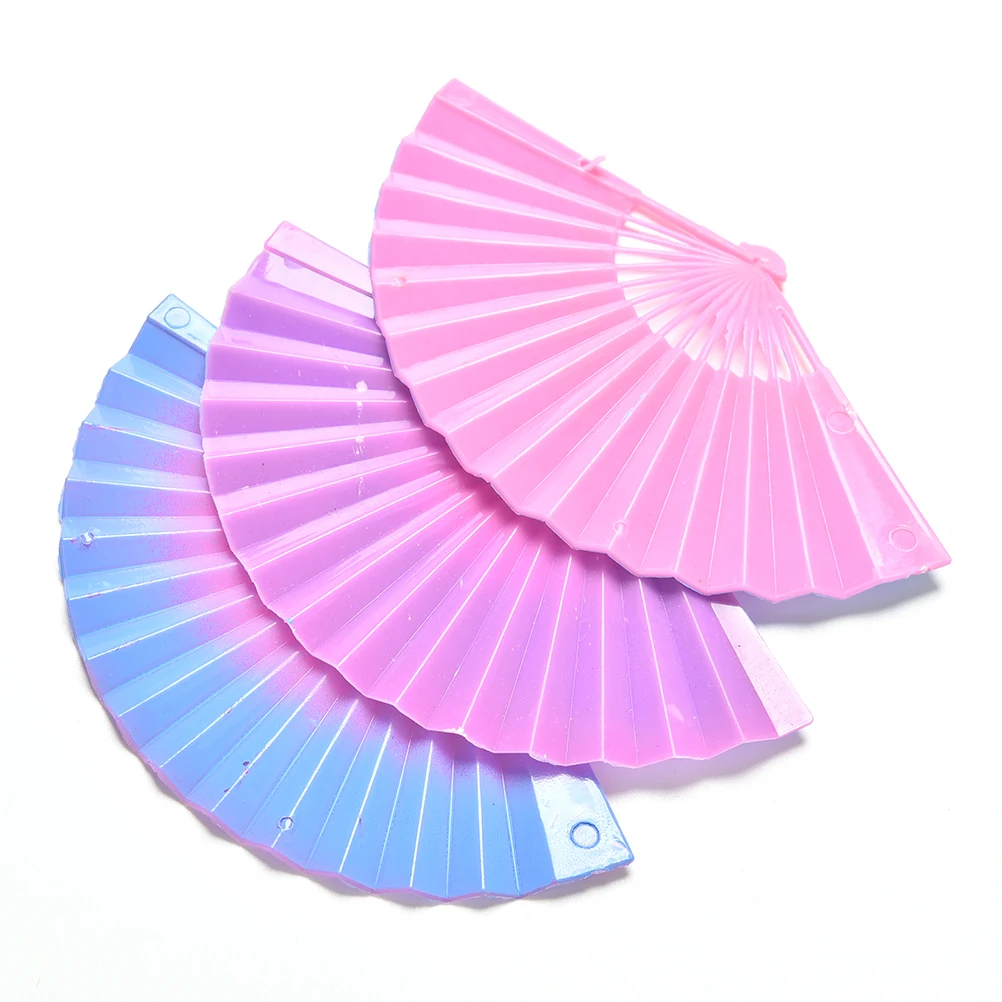 1Pcs Creative Gradient Fan for Barbies Dolls Doll House Miniature Furniture Color Random Kids Gifts | Игрушки и хобби