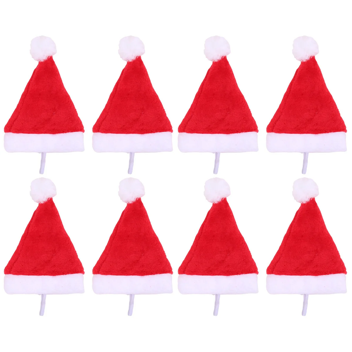 

8 pcs Pet Christmas Hat Dog Decor Beautiful Hat Decor for Christmas Festival (Red)