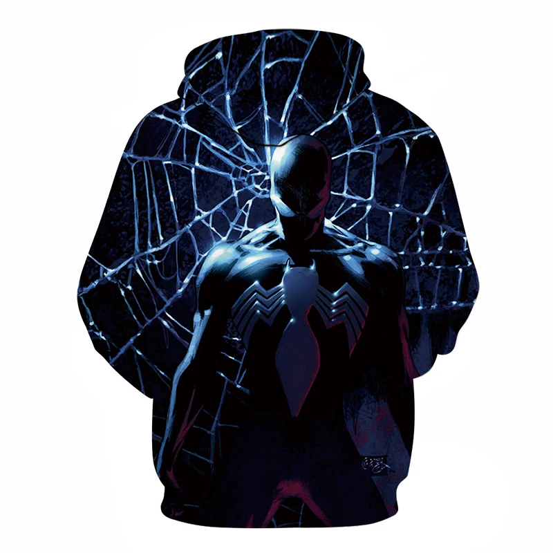 Новинка, мужские толстовки, серия Marvel, 3D печать, яд, для мужчин и женщин, пара, Повседневная Толстовка с капюшоном, Модный пуловер с капюшоном