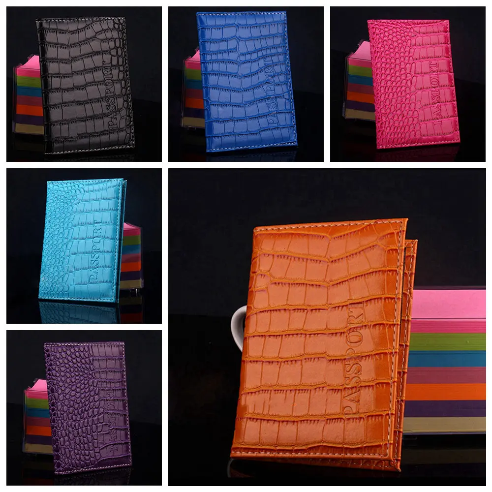 1 шт. из искусственной кожи новый дорожный Чехол для паспорта Аллигатор чехол с
