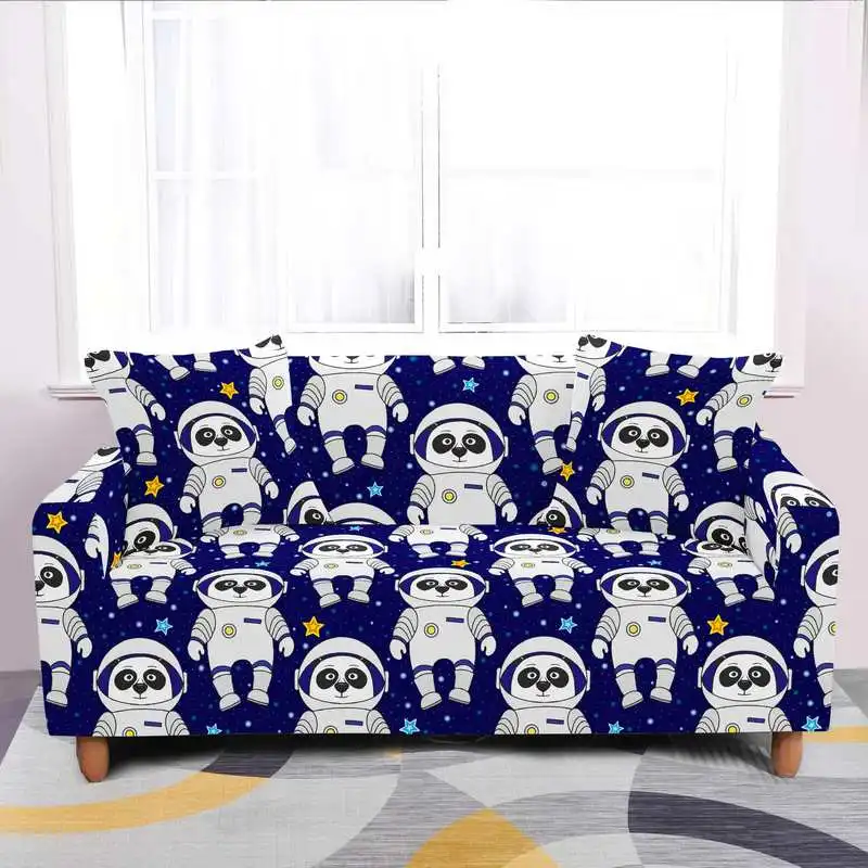 

Panda Print Stretch Fabric Sofa Cover Universal L Shape Elastic Living Room Printing All-Inclusive s Summer