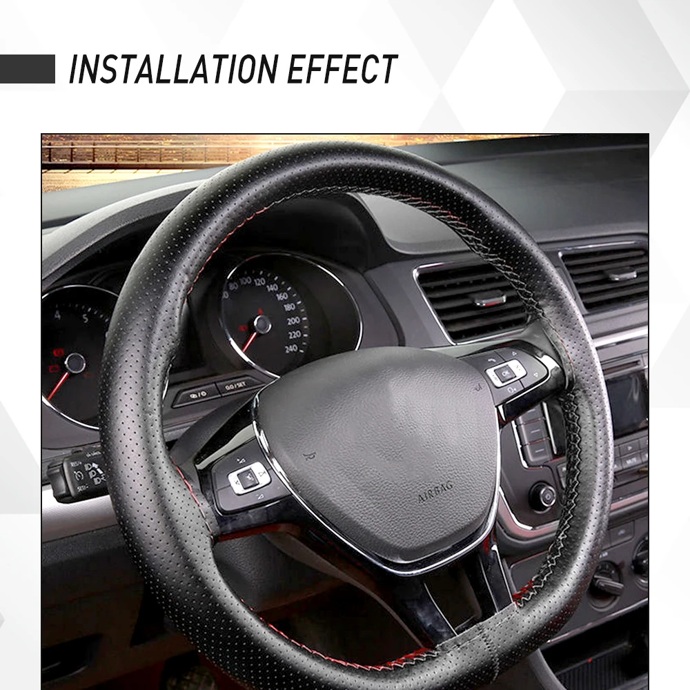 чехол на руль оплетка Чехол 38см Сшитый вручную Искусственная кожа for Mazda CX 5 CX5 2 3