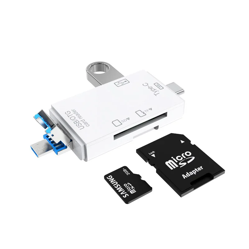OTG USB2.0/TYPE C/микро Usb Все в 1 TF/SD карты 2 образными пазами устройство чтения карт