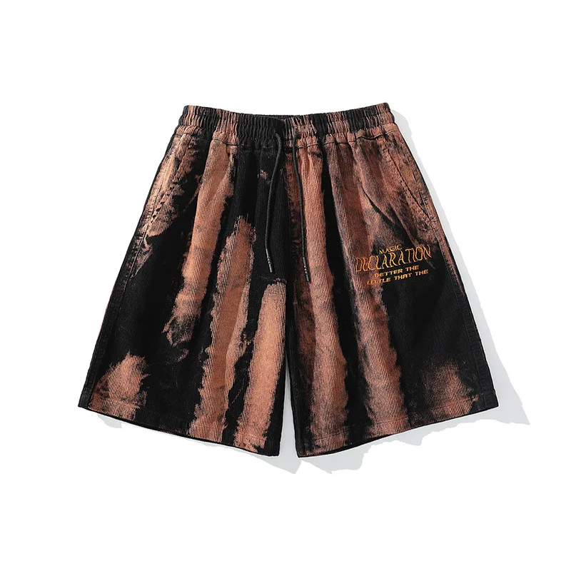 

2020 New Men Cargo Shorts Sweatpants Tie Dye Elastic Waist Joggers Summer Cool Short Pants Male Casual Short WO117