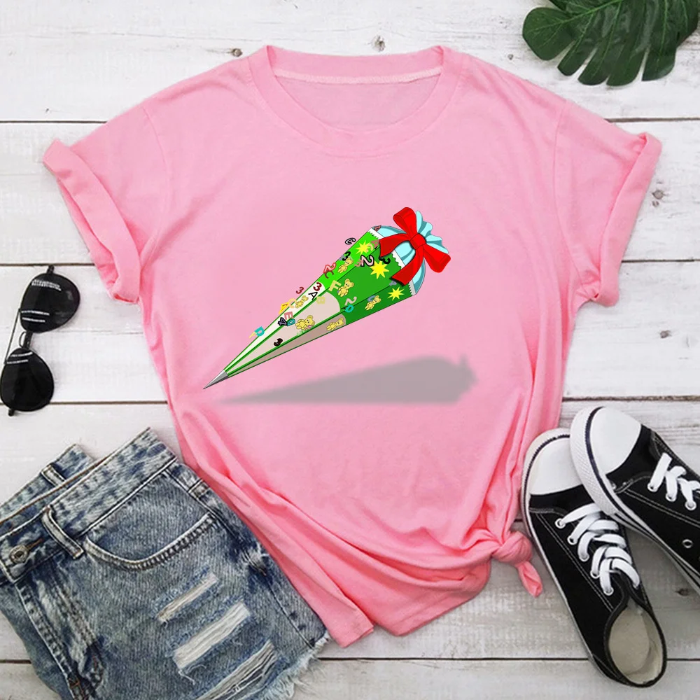 

Женская футболка с коротким рукавом и круглым вырезом, свободного покроя