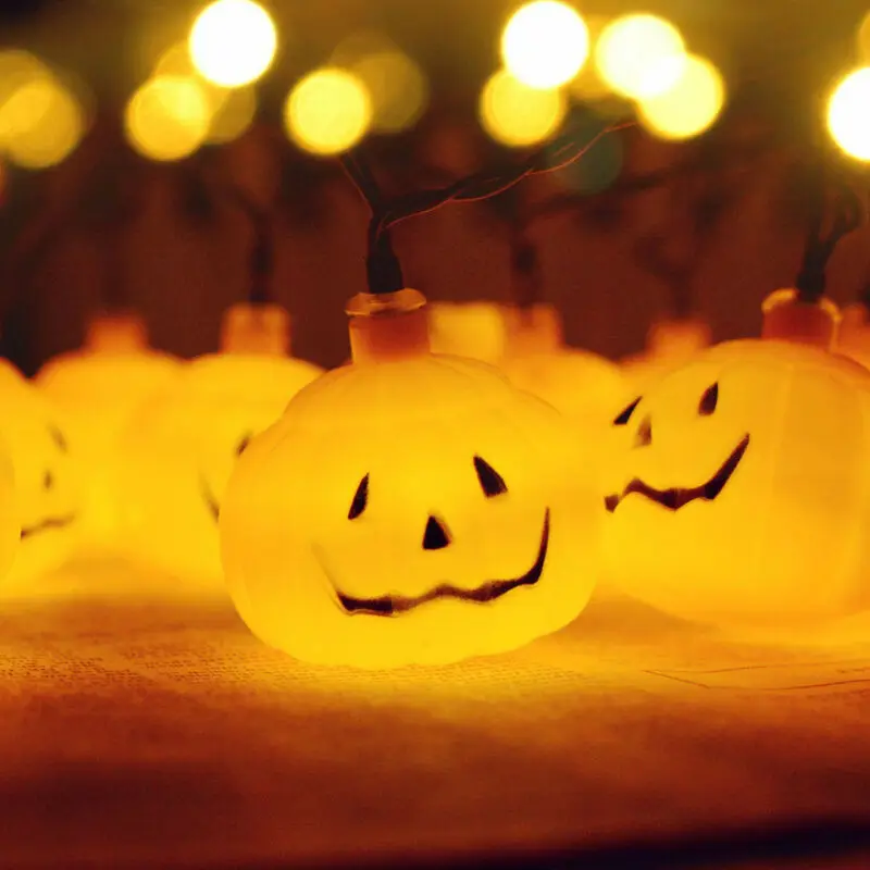 Event or Party Halloween Pumpkin String Fairy Lights 10LED Decoration Outdoor Hanging | Дом и сад