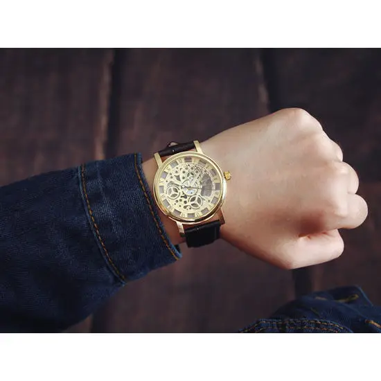 Модные прозрачные кварцевые наручные часы с римскими цифрами для мужчин и женщин