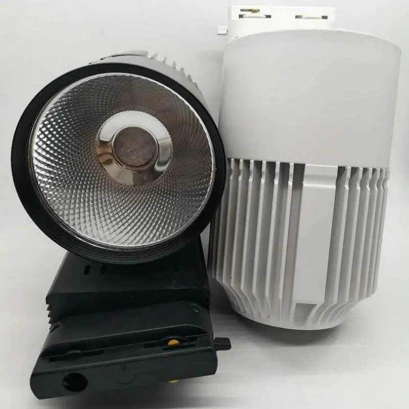 30W 40W 50W 4wire 3phase COB LED Track light aluminum Ceiling Rail lighting Spot Spotlights Replace Halogen Lamps | Лампы и освещение