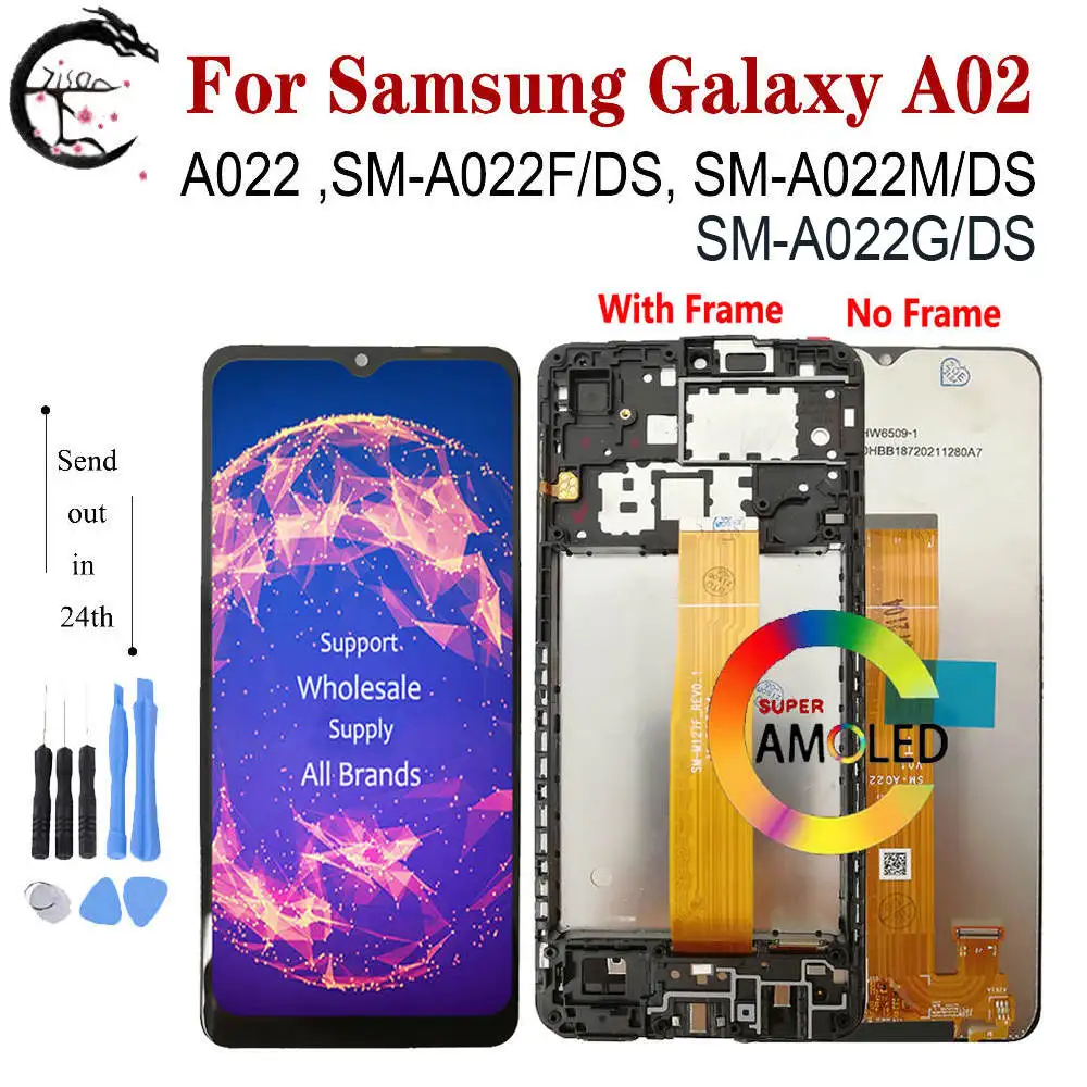 Super AMOLED A02 LCD для Samsung Galaxy A022 дисплей с рамкой SM A022F/DS A022M/DS A022G/DS ЖК экран сенсорным