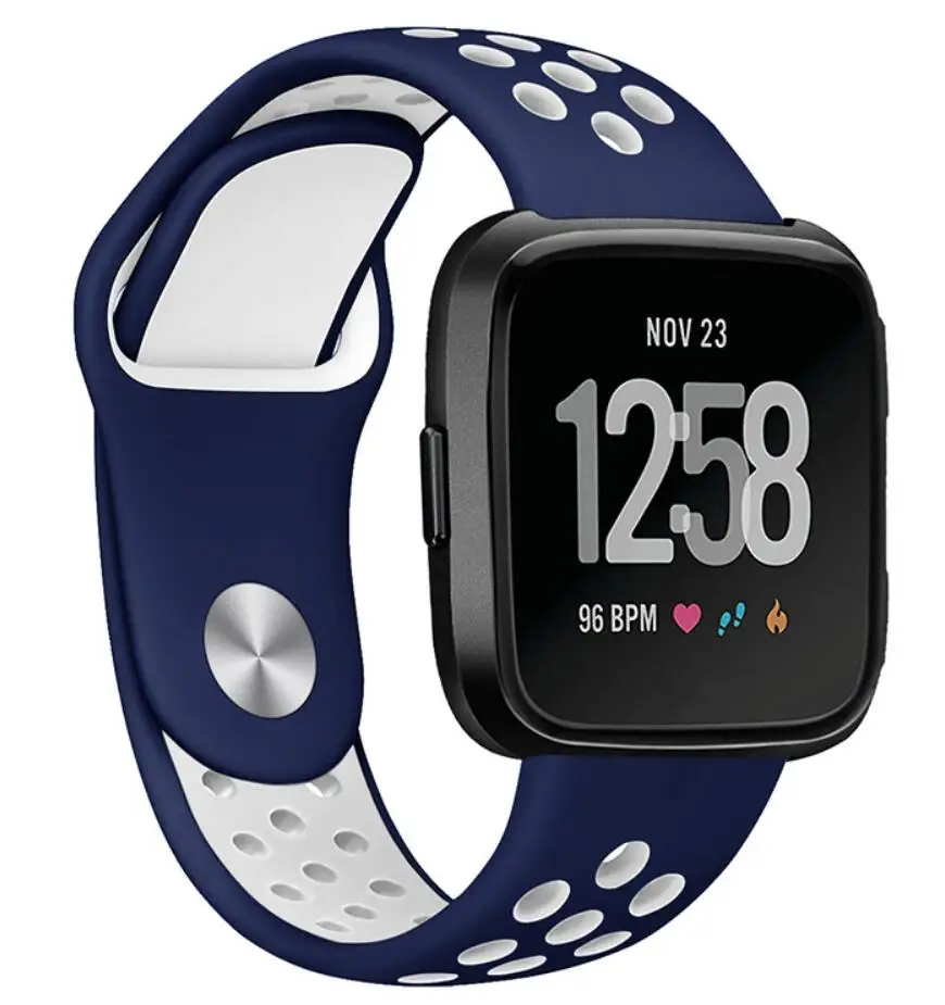 blue white 20 мм 22 мм спортивный силиконовый ремешок для samsung Galaxy active 2 42 46 gear 2 s2 s3 Neo Live zenwatch 1 2 Ticwatch 1 2 E pro ремешок - Цвет ремешка: blue white