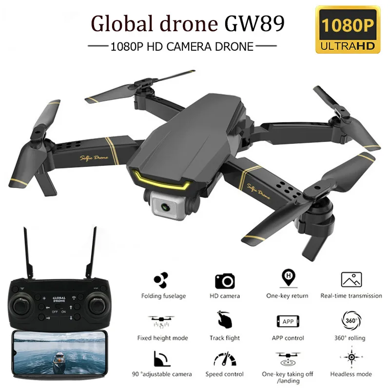 

Global Drone Gw89 Folding Aerial Drone With 1080p Hd Camera Gravity Sensor Long-lasting Quadcopter Vs E58 Gd89