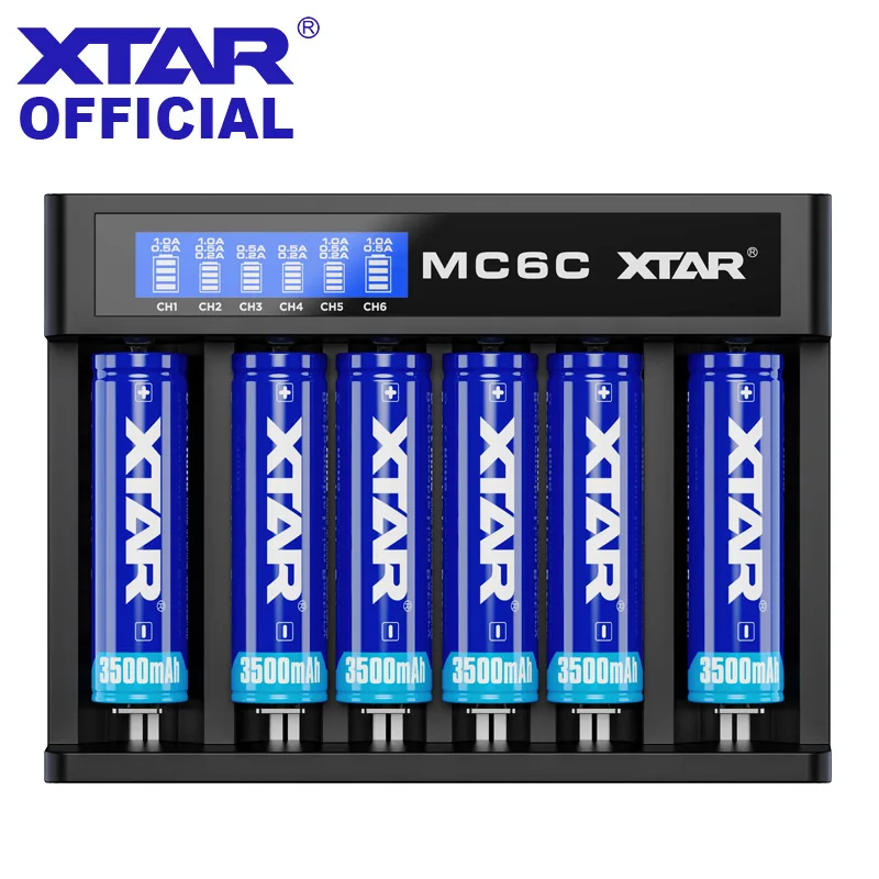 Зарядное устройство для аккумуляторов XTAR s MC1 PLUS MC2 MC6C зарядное 10400 26650