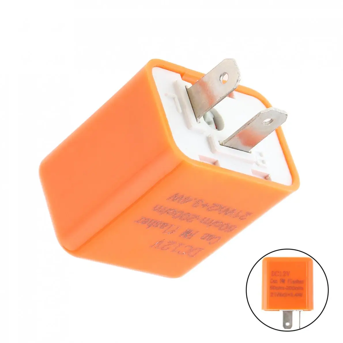 Оранжевый 12V 2 Pin мотоциклов Светодиодный проблесковый маячок Регулируемый