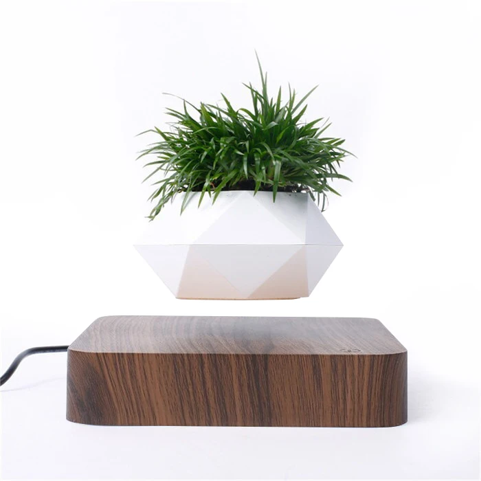 

Floating Bonsai Pot Rotation Magnetic Levitation Air Bonsai Flower Pot Creative Home Office Desk Decor Succulent Pot Patio Decor