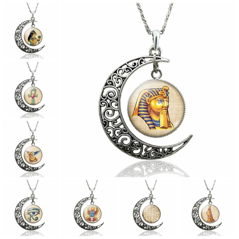 Египетский Анкх пирамида Фараона луна подвеска в виде полумесяца Древняя