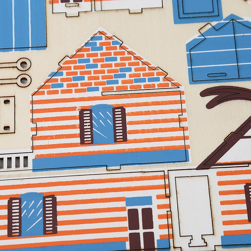 Детские игрушки 3D деревянные домики сделай сам головоломка детский замок с