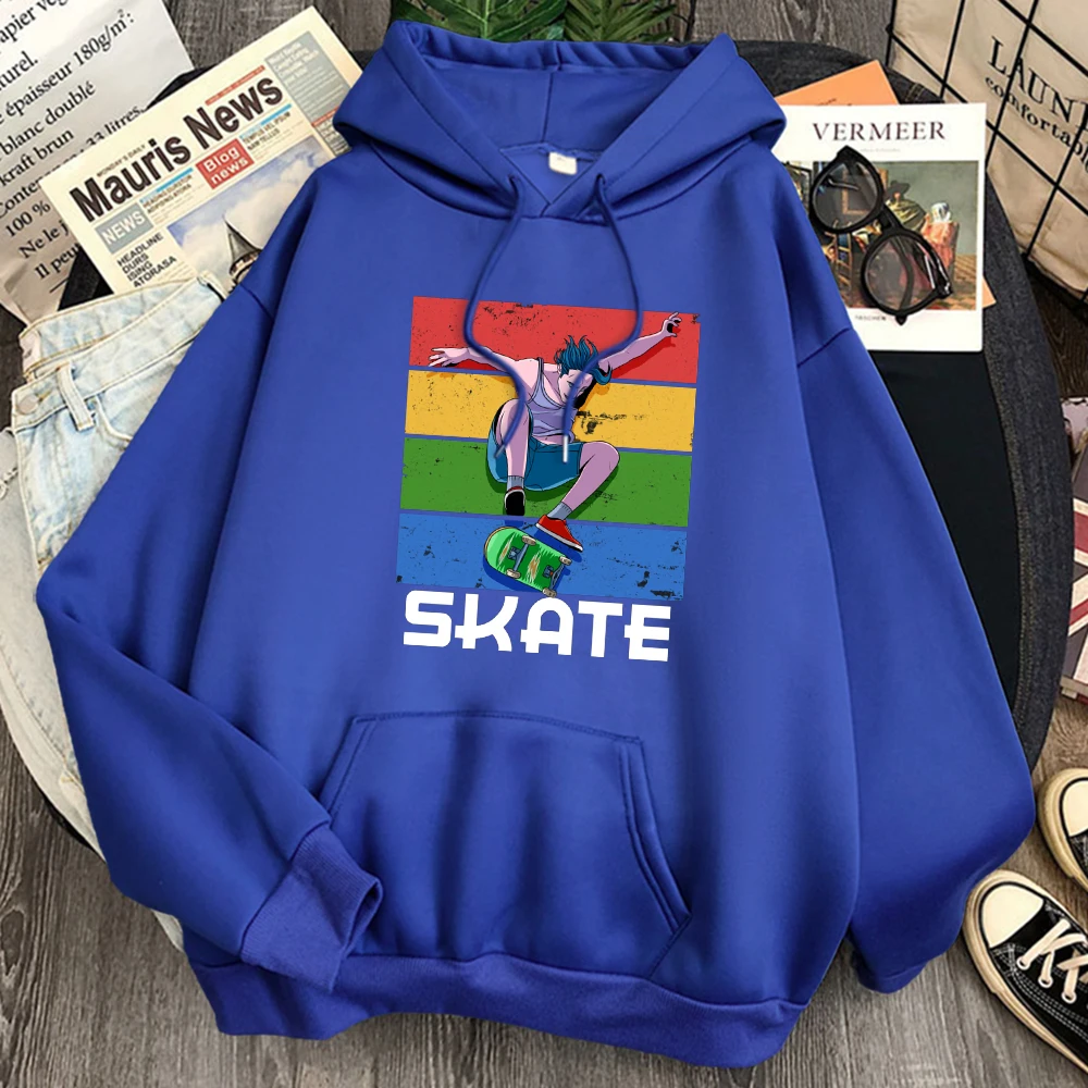 

Женские толстовки Sk8 с принтом, повседневные милые толстовки, Женская корейская мода, свитшот, женская уличная Толстовка в стиле Харадзюку, ...
