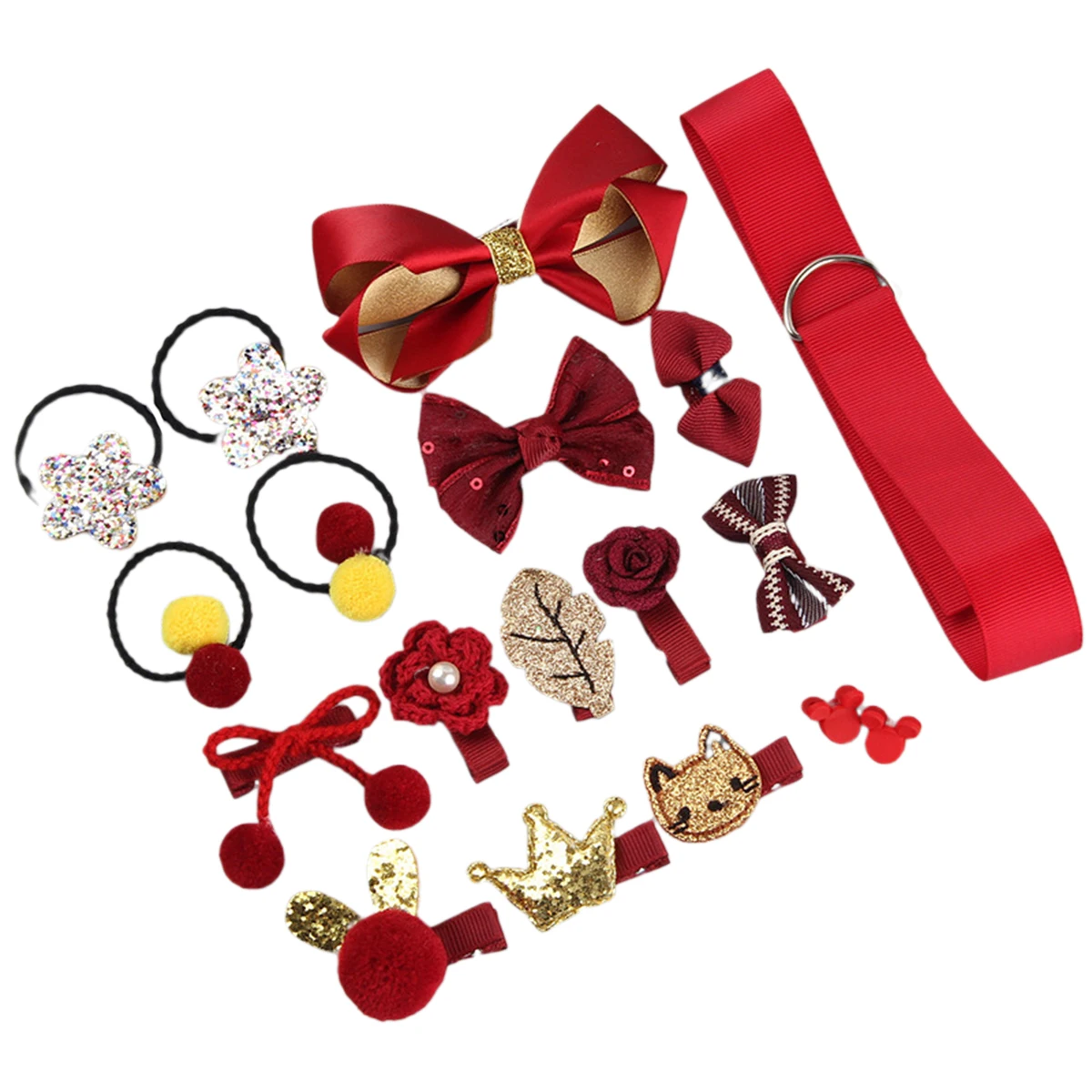 Baby Girl Cute Headband Turban Darling Bows Kids Headwear Elastic Hair Bands Clips Hairpins Set Accessories Gift | Детская одежда и