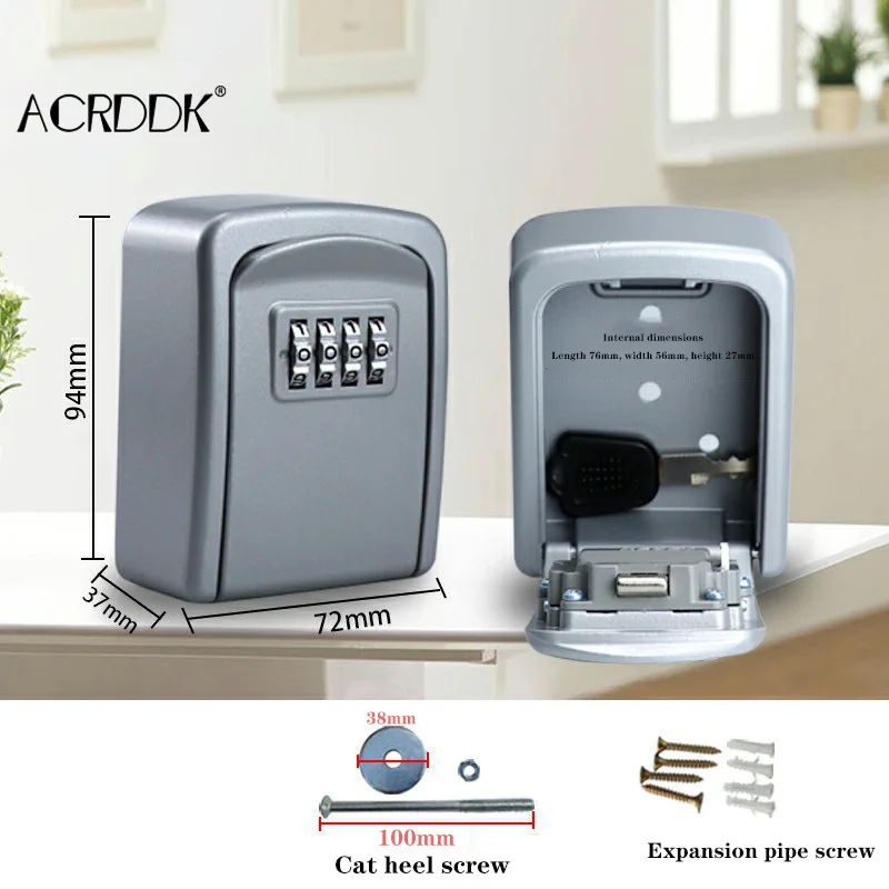 4 коробочка для ключей с паролем настенный охранный органайзер защитой от кражи