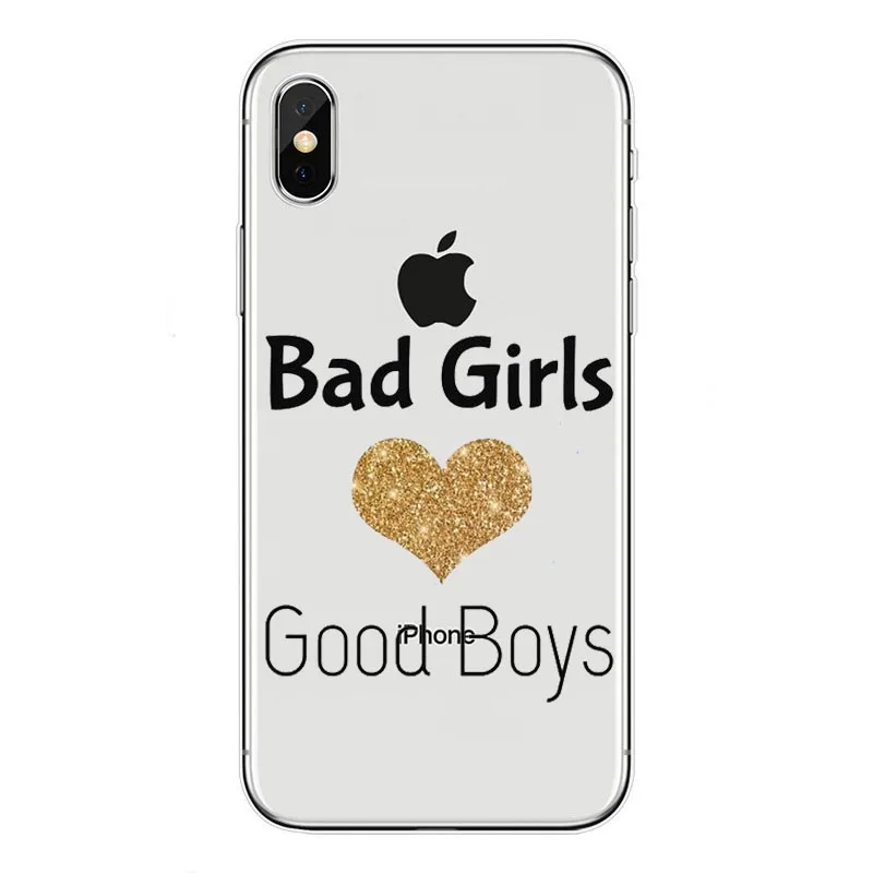 Модный пластиковый ультра задний Мягкий силиконовый чехол с надписью GOOD BAD GIRL для