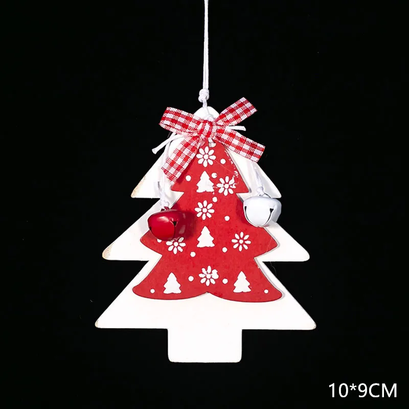 White tree Год последняя натуральная Деревянная Рождественская елка орнамент Звезда Сердце деревянная подвеска Noel Рождественское украшение для дома Рождественский подарок - Цвет: White tree